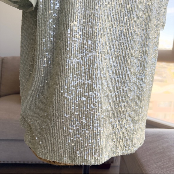 Anne Klein Shimmering Sequin Short Sleeve Top - Picture 5 of 10